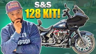 Riding a CVO Road glide with an S&S 128 kit