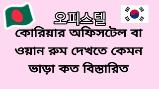 কোরিয়ান বাড়ি ওয়ান রুম দেখতে কেমন | অফিসটেল | 오피스텔 | officetel | one room