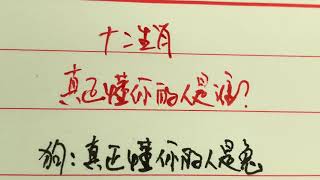 十二生肖/真正懂你的人是谁？#知识分享 #情感 #中國傳統文化 #中國書法 #傳統文化 #爱情 #硬筆書法 #练字 #書寫 #手写