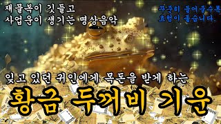 🐸🐸황금 두꺼비🐸🐸⚡기운⚡🥇재물복🥇이 깃들고🈺사업운🈺이 생기는🎵🎵명상음악🎵🎵로또1등,스피또2등💵💴돈이 나의 계좌로💷💶 🌞대운, 재물운🌞🙏🙏주식대박📈상한가📈👔사업 성공👔⚡운수대통⚡