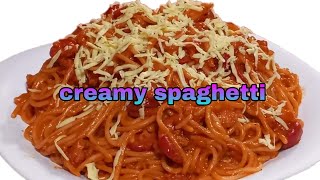 Creamy and saucy spaghetti/ Filipino Style spaghetti