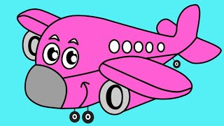 Pink Plane Where are you? | Educational Children's Songs | Airplane Song | Cartoon