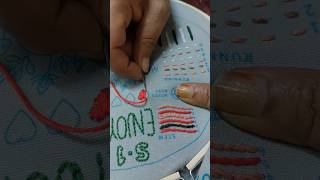 Beautiful Heart Embroidery Tutorial❤️#dil #heart #embroidery #viralvideo #tutorial #shorts