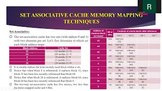 Set Associative Cache memory Mapping Techniques|ComputerArchitecture,Dr. R.Sasikumar,Prof/CSE, RMDEC