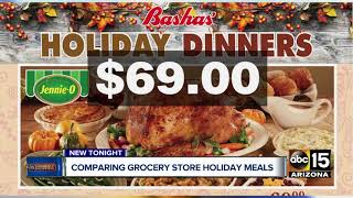 Comparing grocery stores' premade turkey dinners