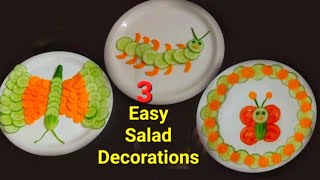 3 Beautiful And Easy Salad Decorations Ideas For competition Step By Step Neelam Ki Recipes
