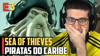 Sea Of Thieves e Piratas do Caribe COM DAVY JONES, Perdi a Linha Nesse Trailer