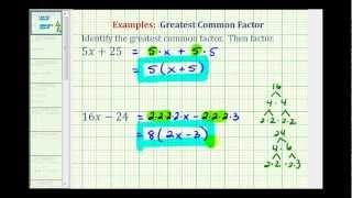 Ex: Factor a Binomial - Greatest Common Factor (Basic)
