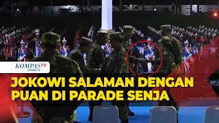 Momen Jokowi Salaman dengan Puan di Parade Senja Retret Kepala Daerah