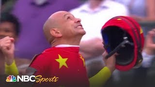Belmont Stakes 2018 | Justify's jockey Mike Smith reacts to winning the Triple Crown | NBC Sports