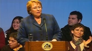 Bachelet anunció un incremento en recursos destinados a la mejora de la educación