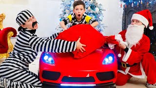 Artem and Funny Story about Santa Clause with Toys and NEW BIG CAR