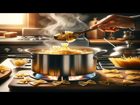 Cooking Farfalle (Bowtie) Pasta Al Dente Cooking Farfalle (Bowtie) Pasta Al Dente