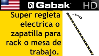 Super regleta electrica o zapatilla para rack o mesa de trabajo