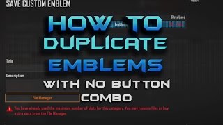 How to copy emblems on BO2 (No Button Combo Needed)