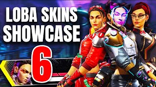 LOBA SKINS SHOWCASE 6 - Legendary Loba, Epic Skins + Banner Frames \u0026 Poses - (Apex Legends)