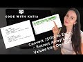 Convert JSON to Excel Table - How to extract Array/List Values into One Cell