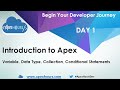 Introduction To Apex | DataType | Collection | Conditional Statements | Day 1