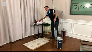 One Stop Mop Dual Chamber Self-Cleaning Bucket & Mop with 4 Pads on QVC