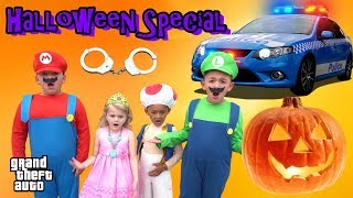 COPS AND ROBBERS HALLOWEEN SPECIAL ARREST !!! POLICE HUNT FOR 1 MILLION DOLLAR THIEF