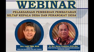 Webinar Pelaksanaan Pemberian Pembayaran Siltap Kepala Desa dan Perangkat Desa