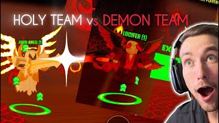 Holy Team vs Demon Team... WHO'S BETTER!? (The House TD on ROBLOX)