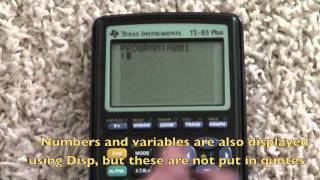 TI-83+ Basic programming tutorial