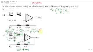 GATE 2015 Upper 3dB frequency of active Low Pass Filter