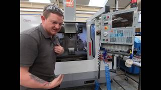 Arrival of the HAAS VF-0E milling machine