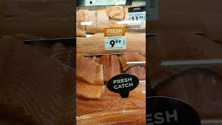 A view of fresh ocean perch, steelhead trout, Atlantic salmon #shorts #food