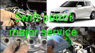 Swift petrol major service/how to engine oil change swift petrol