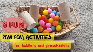 Pom pom activities: 6 fun pom pom and toilet paper tubes games for kids