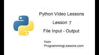 python lesson 7 file input-output
