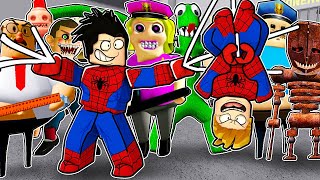 Nous sommes SPIDERMAN vs CHAQUE COURSE D'ÉVASION D'OBBY DANS ROBLOX