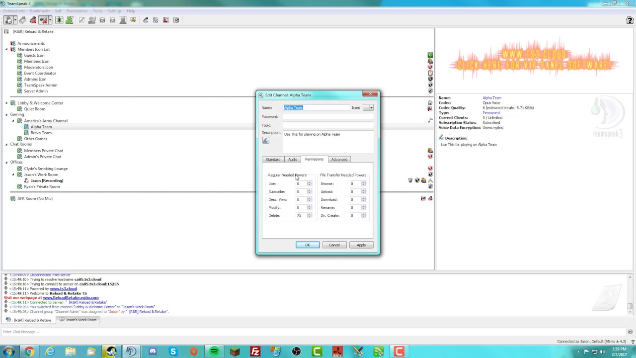 Teamspeak Server Groups Tutorial Youtube