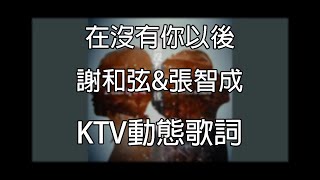 在沒有妳以後【KTV歌詞】-謝和弦 \u0026 張智成 ［有多久 後座沒人坐 沒人抱著我］