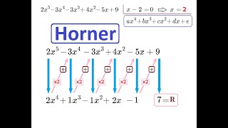 تقسیم/ روشِ هورنر(Division / Horner method)