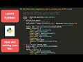 Python programming for beginners: Reading and writing json files