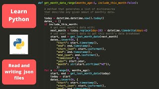 Python programming for beginners: Reading and writing json files