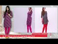 homeshop18.com set of 2 women s kurtis u0026 2 leggings by jaipur kurti