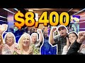 We put $8,400 into this SLOT MACHINE 🐉 My BIGGEST group pull ever !