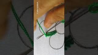 Most beautiful embroidery design needle sewing tutorial #shorts #embroidery #art #easy