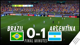 Last minutes • BRAZIL 0-1 ARGENTINA | 2026 World Cup Qualifiers • Video game Simulation & Recreation