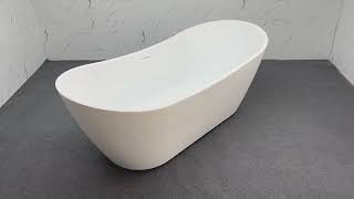 Streamline B-480-214 Freestanding Acrylic Bathtub: Ultimate Comfort \u0026 Elegance