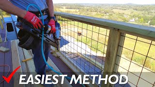 5 MINUTE Hog Wire Deck Railing Hack for Busy Homeowners!