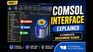 COMSOL Tutorial from Scratch (Part 1) || Full Interface Tutorial for Beginners #comsol