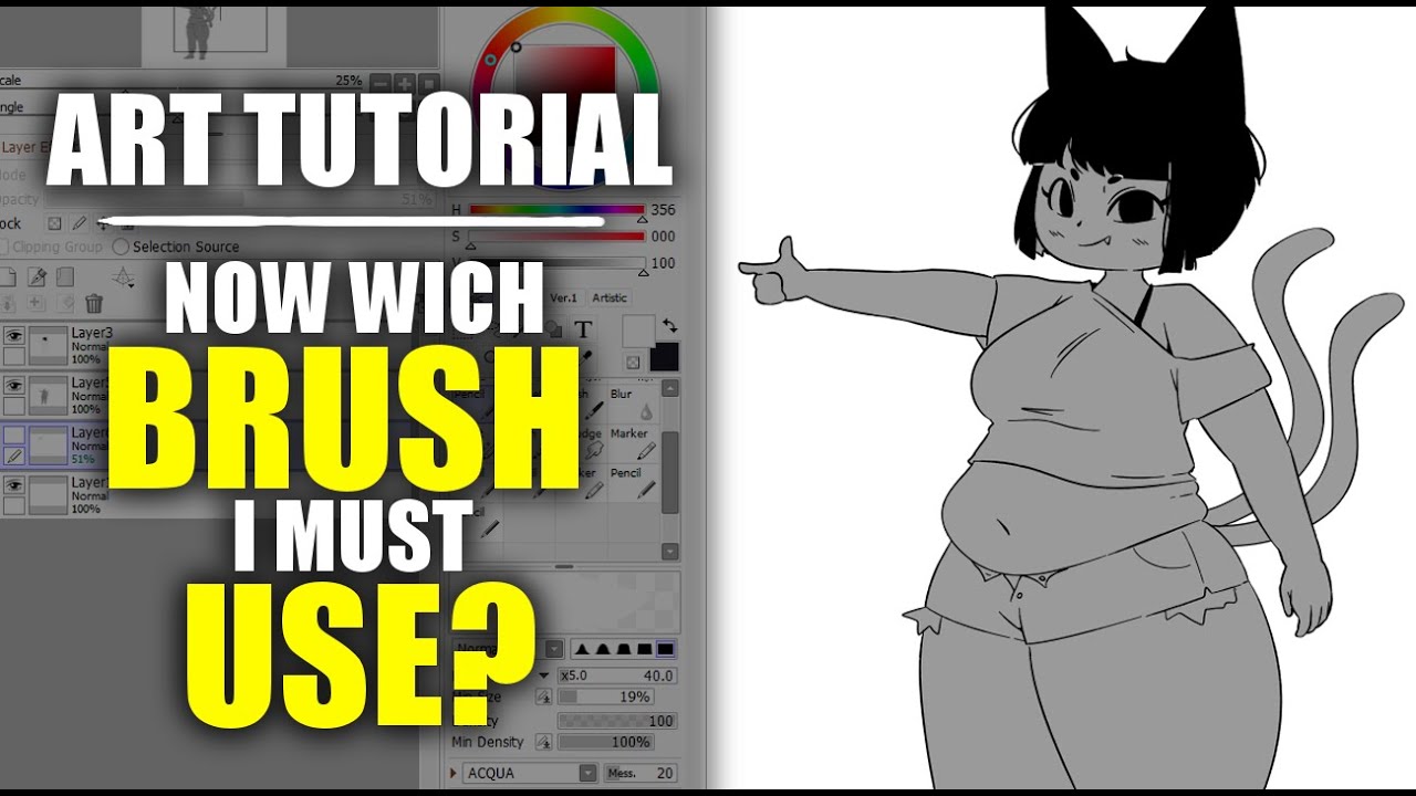 Art Tutorial 01 Pencil Brushes Youtube