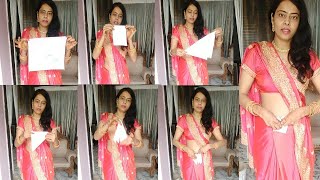 hanky tuck vlog💗hanky tuck in a saari💗indian housewife doing hanky tucking video💗