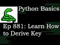 Python Basics Tutorial Cryptography PBKDF2HMAC Object Derive Method Create Key || Data Encryption