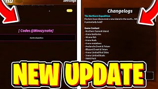 FISCH NORTHERN EXPEDITION UPDATE! (NEW CODES, NEW RODS SHOWCASE, XMAS PACK, MELT ICE \u0026 MORE) Roblox